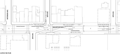 plan view of the proposed road diet