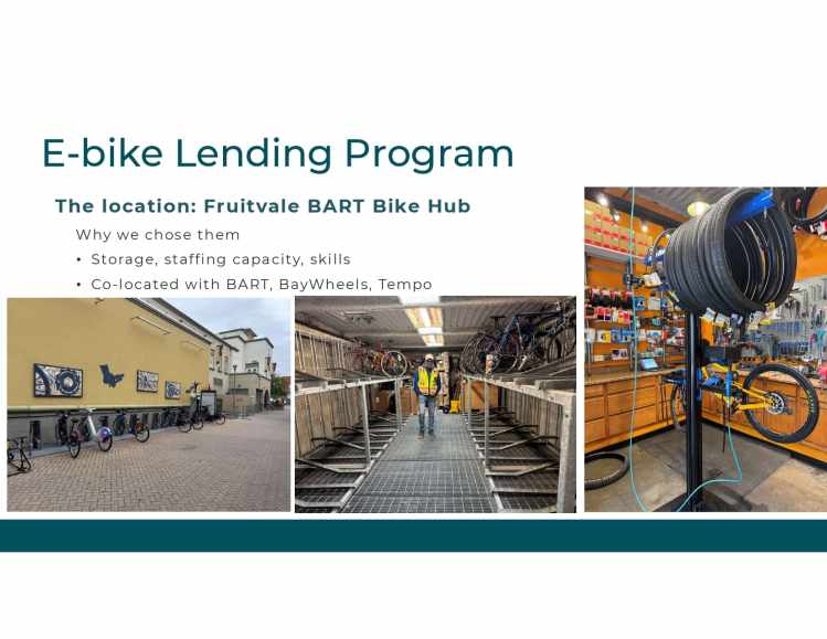 Fruitvale BART Bike Hub, location of the e-bike lending library