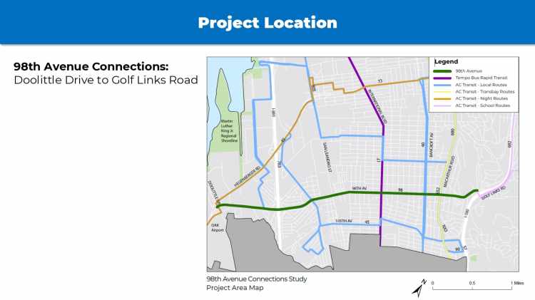 Map of project location, Doolittle Drive to Golf Links Road